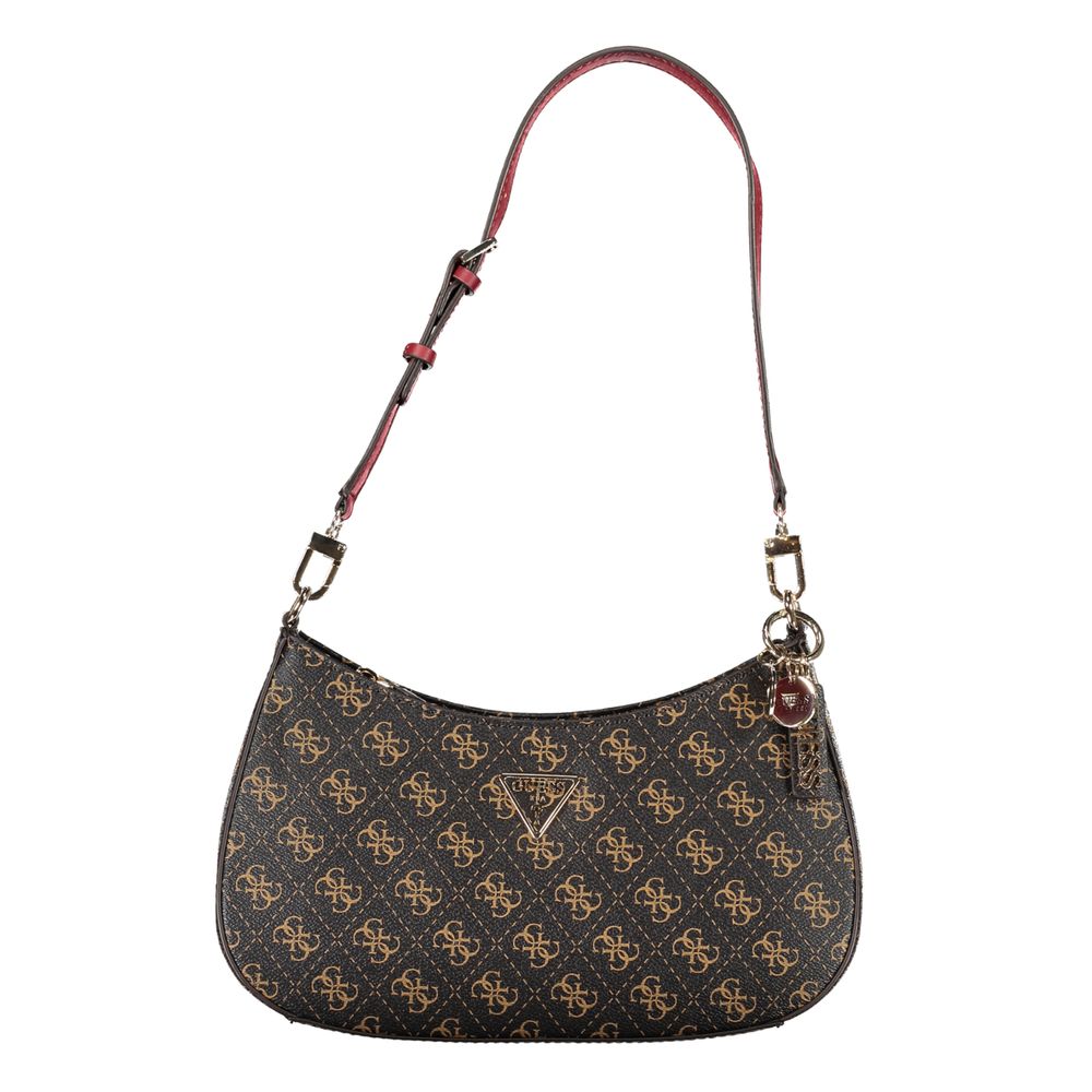 Guess Jeans Braune Polyethylen-Handtasche